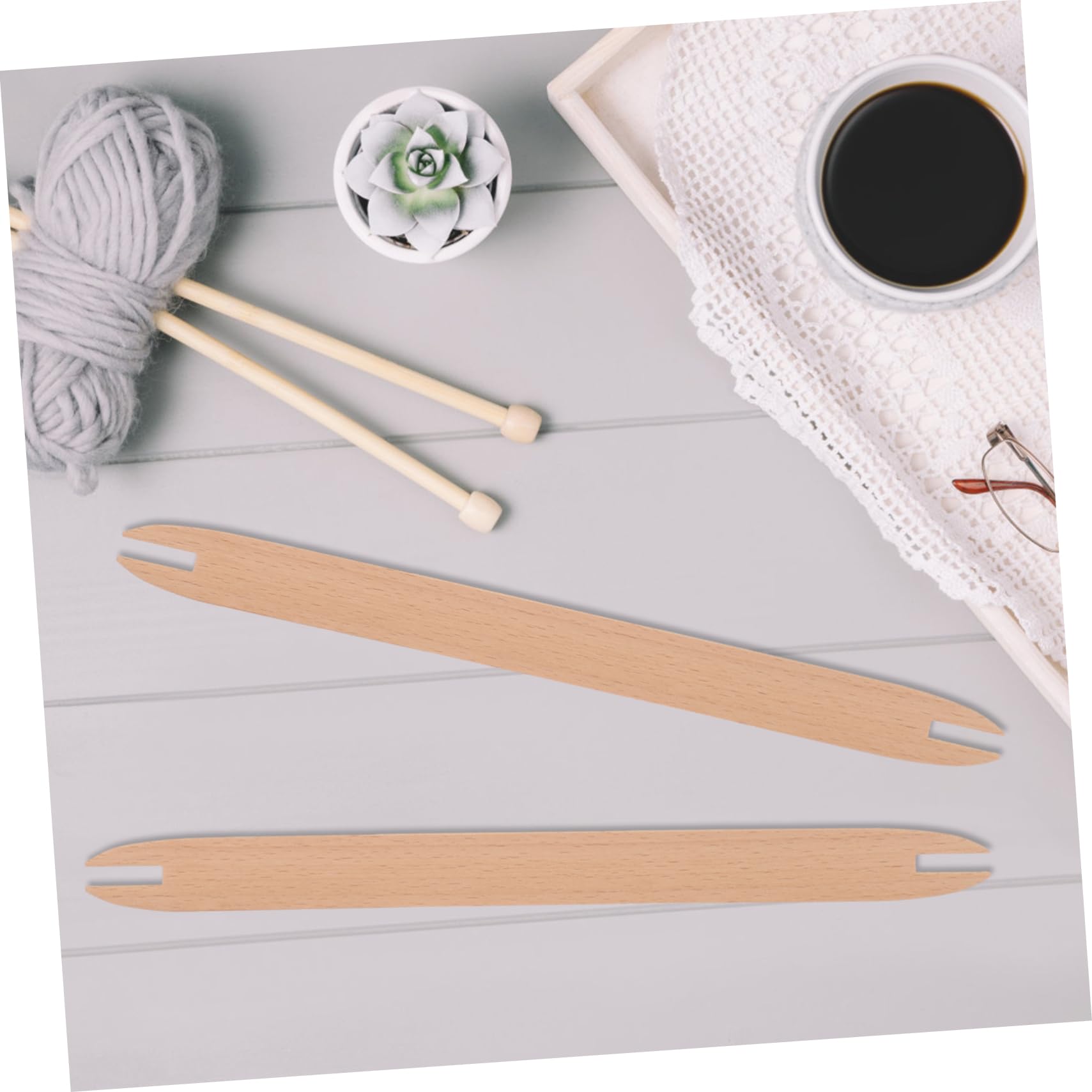 Artibetter 4 Sätze Webschiffchen Stich-gadget Zubehör Werkzeug Ergonomisch Nähen Stricker Anfänger Holzweberschiffchen Strickende Schiffchen Strick-shuttle Webnadel Hölzern 2 Stück * 4