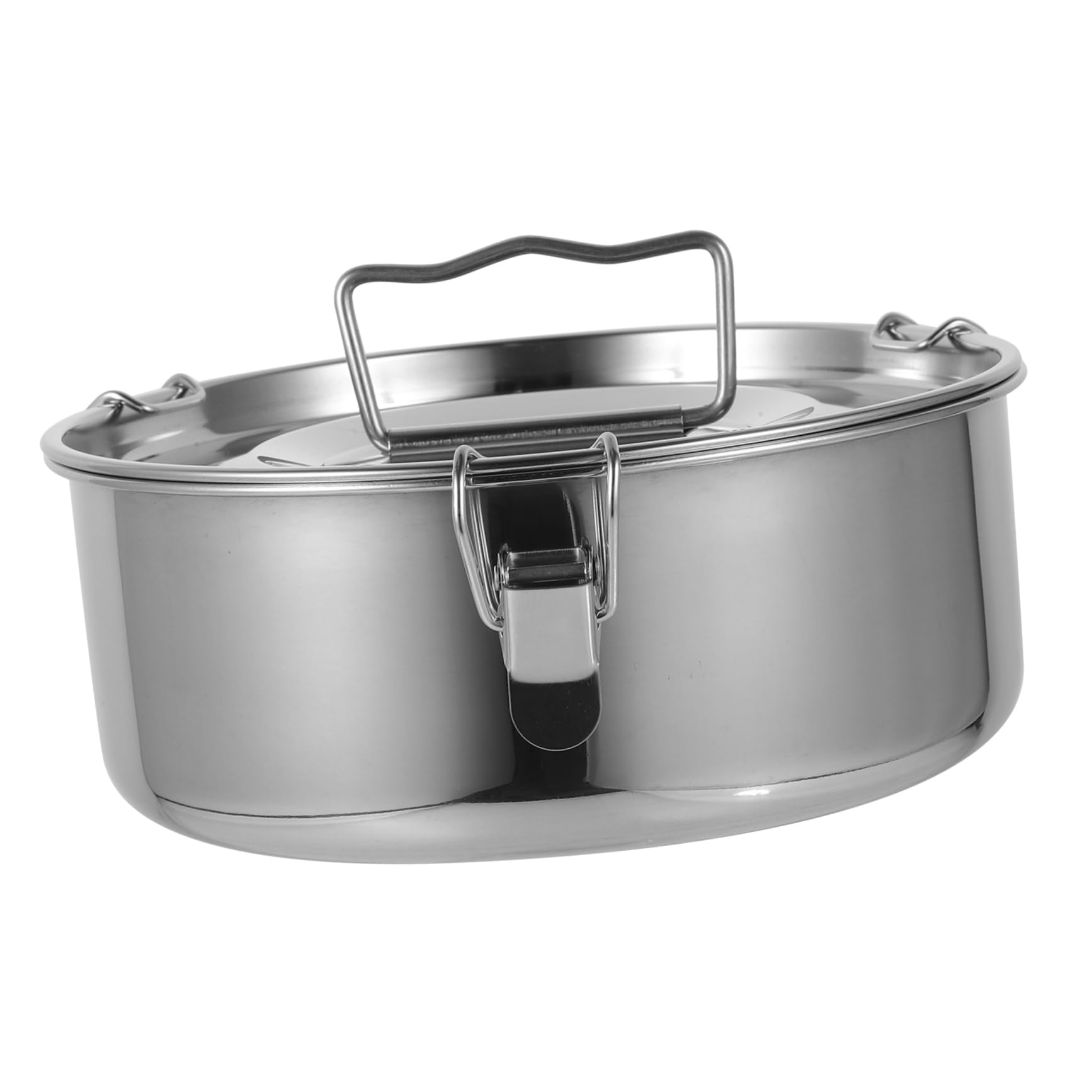 Molde de Acero Inoxidable con Tapa Vaporera, para Flan | Recipiente de Plata, con Asa Resistente, Uso en Horneado y Vapor, para Boniatos y Pudines
