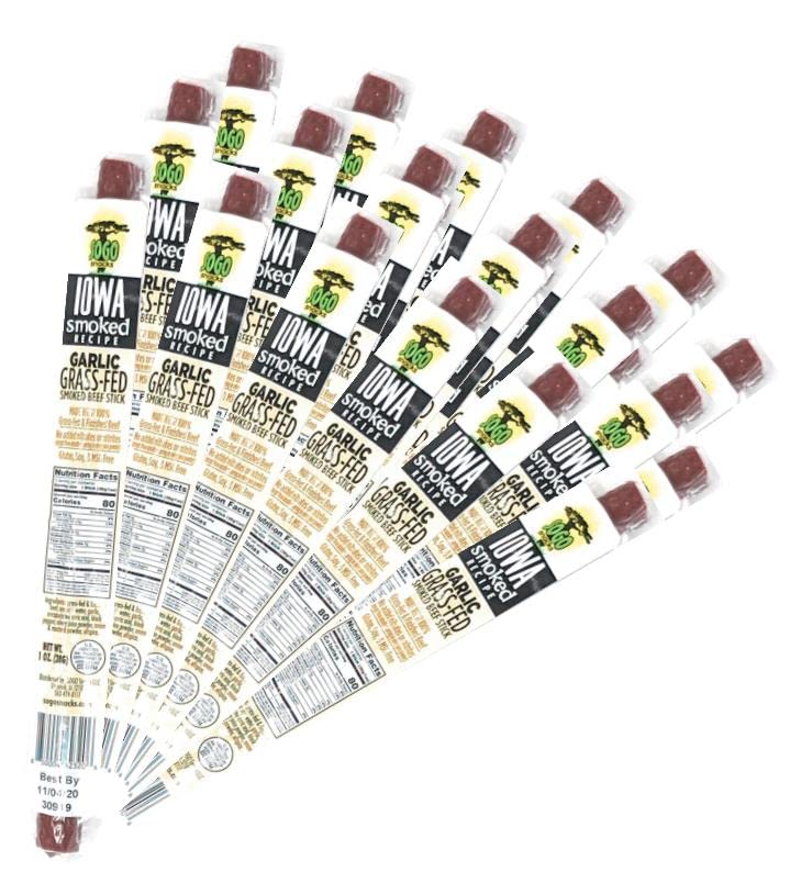Garlic Sogo Beef Jerky Sticks - Sugar Free, Grass-Fed