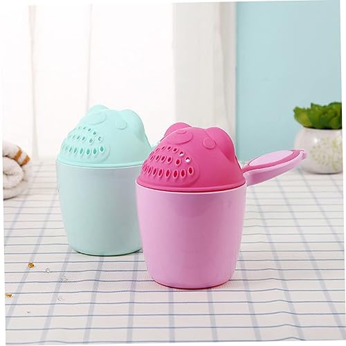 Miniatura 7 de Toyvian Champú para recién nacido, cucharas de plástico, champú para bebés, taza de enjuague para bebés, taza de lavado de cabello para bebés,