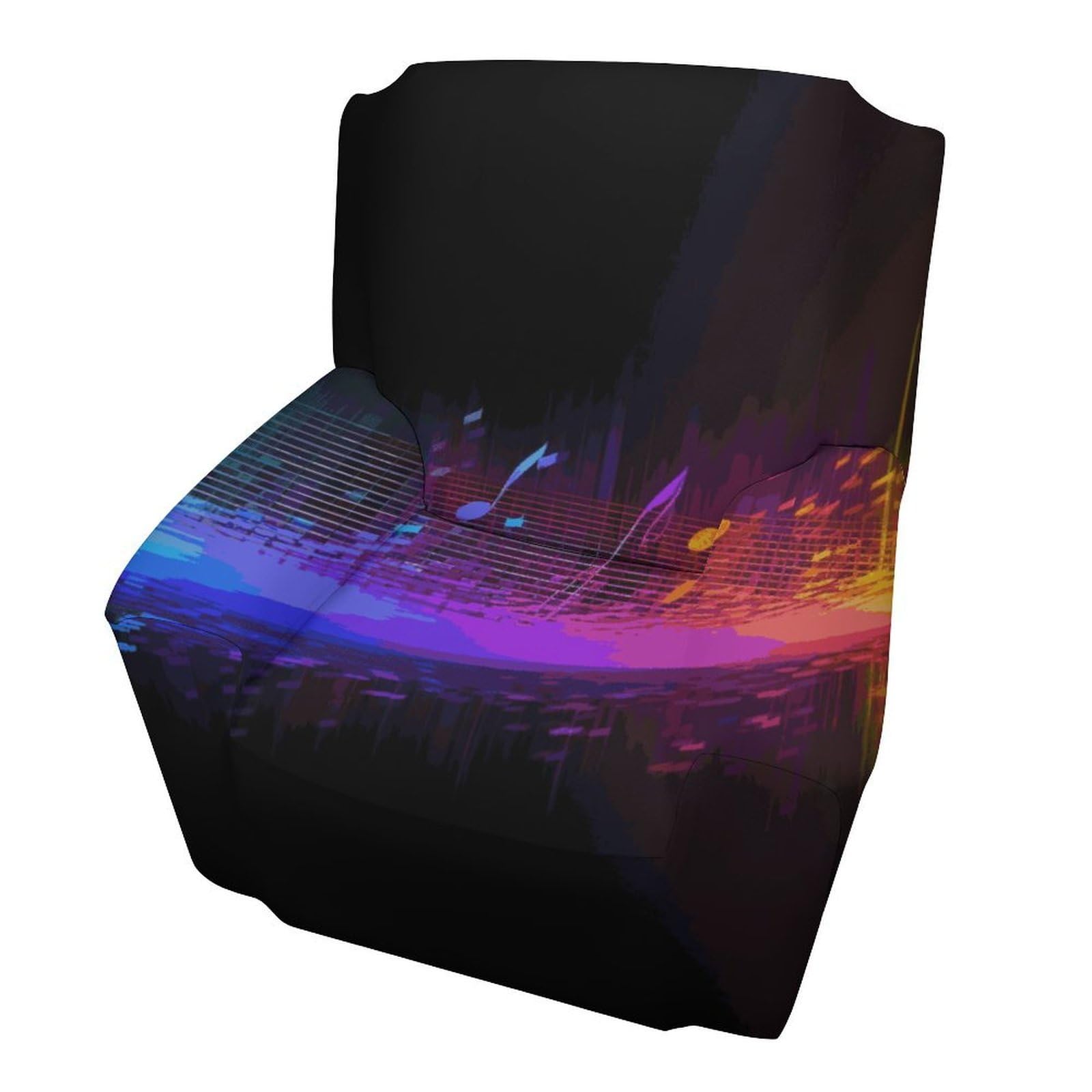 Fekiloot Style Music Spectrum Couch Cover Sofa Cover Sofa Slipcover