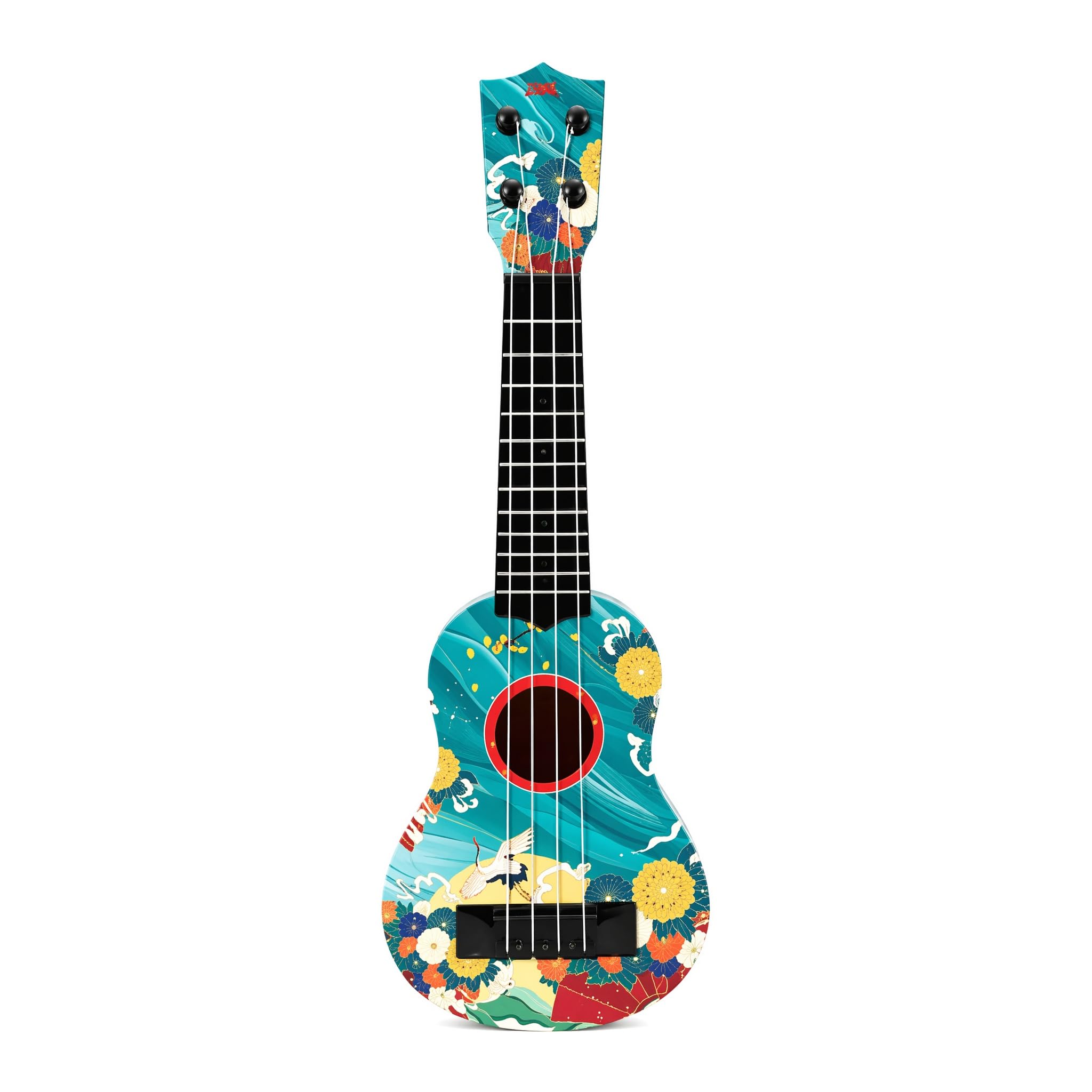 44cm Adjustable Nylon String Ukulele Instrument, Mini ABS Plastic String Guitar for Music Learning, Portable Musical String Instrument