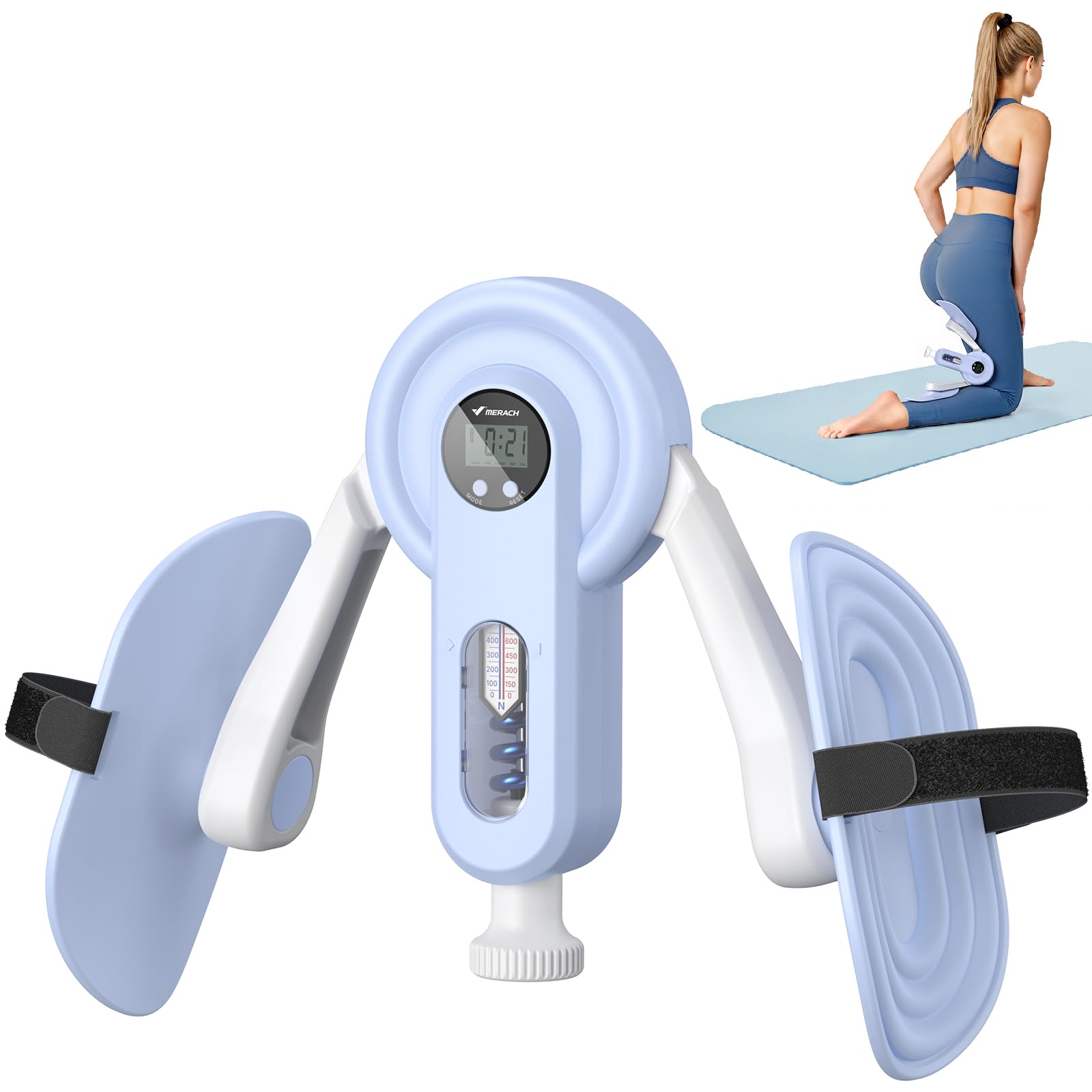 MERACH Thigh Trainer, Pelvic Floor Muscle Trainer, Inner Thigh Exercise Workout Equipment for Home Gym, Pelvic Floor Strengthening Women