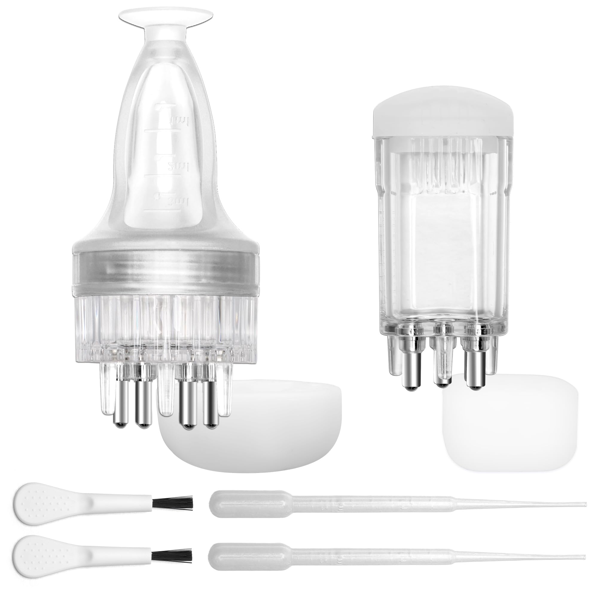 Zhaoyao 2p Minoxidil Applicator, Scalp Oil Applicator Food Grade Silicone Hair Oil Applicator Suitable for Scalp Precise Control with Roller Ball