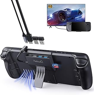 Desktop and Portable Steam Deck Dock: 5-in-1 USB C Dock with TF Card Slot, HDMI 2.0 4K@60H, 2*USB-A 3.0, USB-C PD 100W Max, Stream Deck Dock Stand Base Accessories, Supports Other USB-C Devices