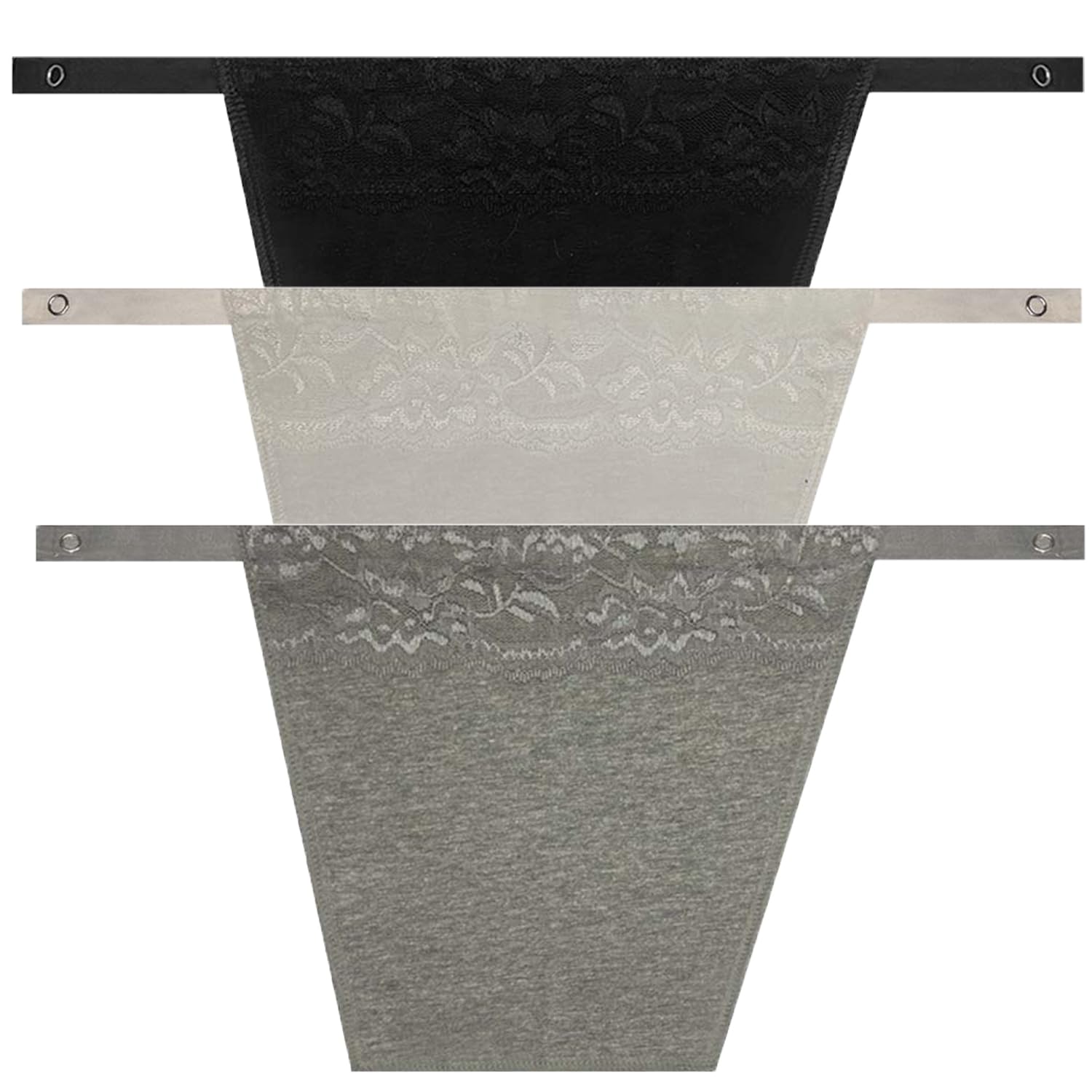 Shoppy Villa - Cotton Clip On Camisole for Women Mock Lace | Cleavage Cover | Deep Neck Cover Up Inners Cami Secret | Slip for Women Inner | Free Size | Set of 3