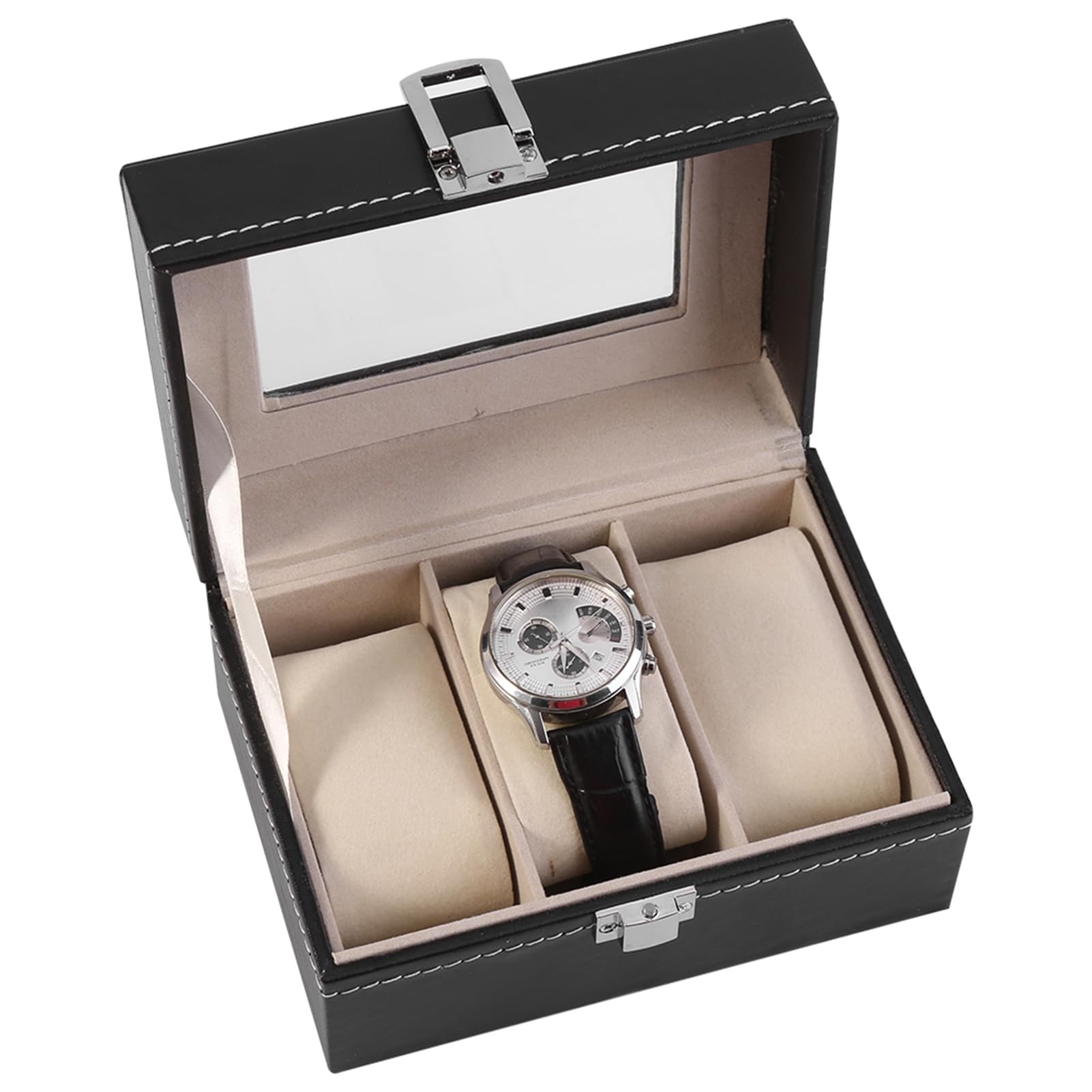 Fdit Scatola porta orologi, scatola porta orologi di pregevole fattura, per organizzatore di immagazzinaggio display gioielli orologio