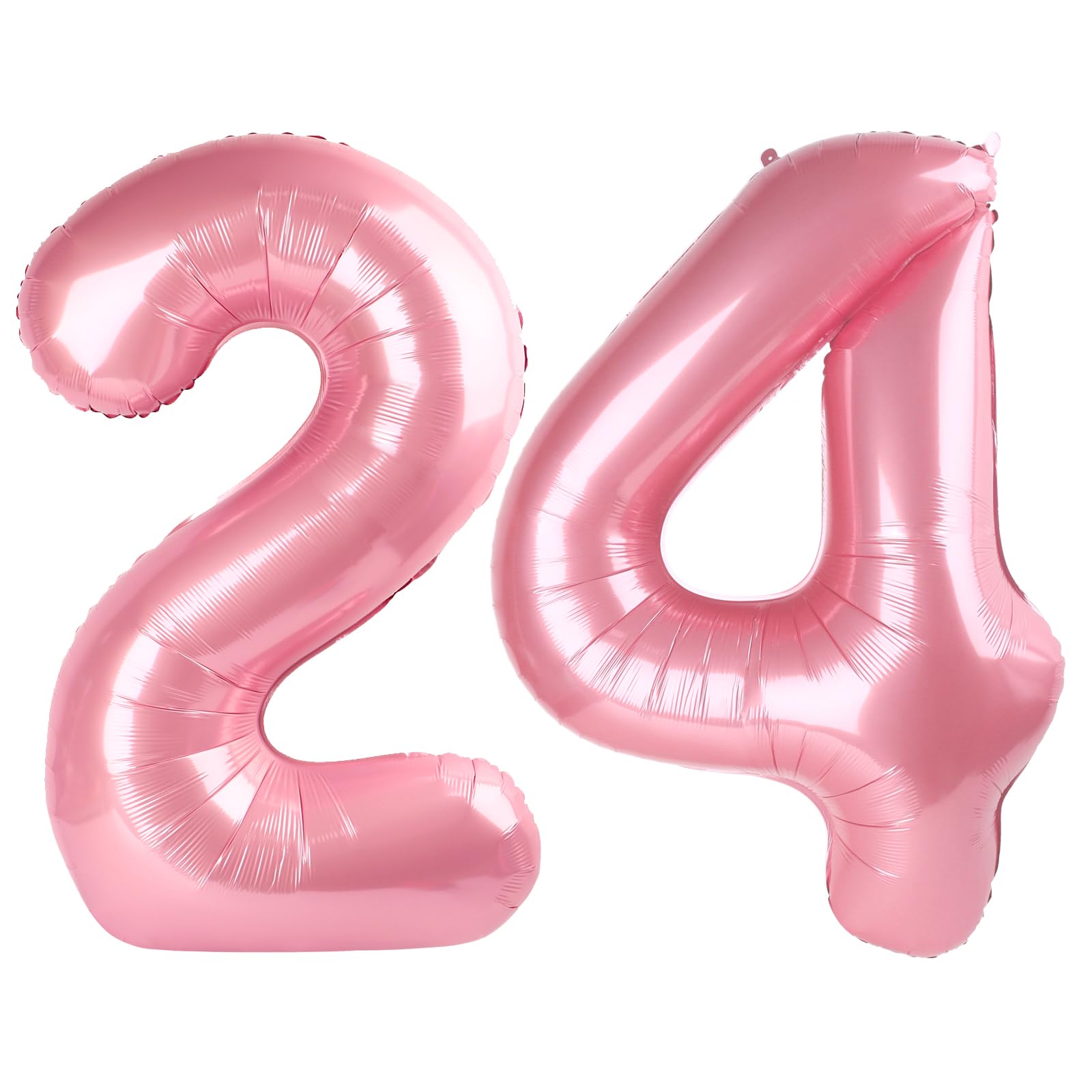 Number Balloons 24 Balloon Pearl Pink for 24 42 Birthday Decorations, 40 in