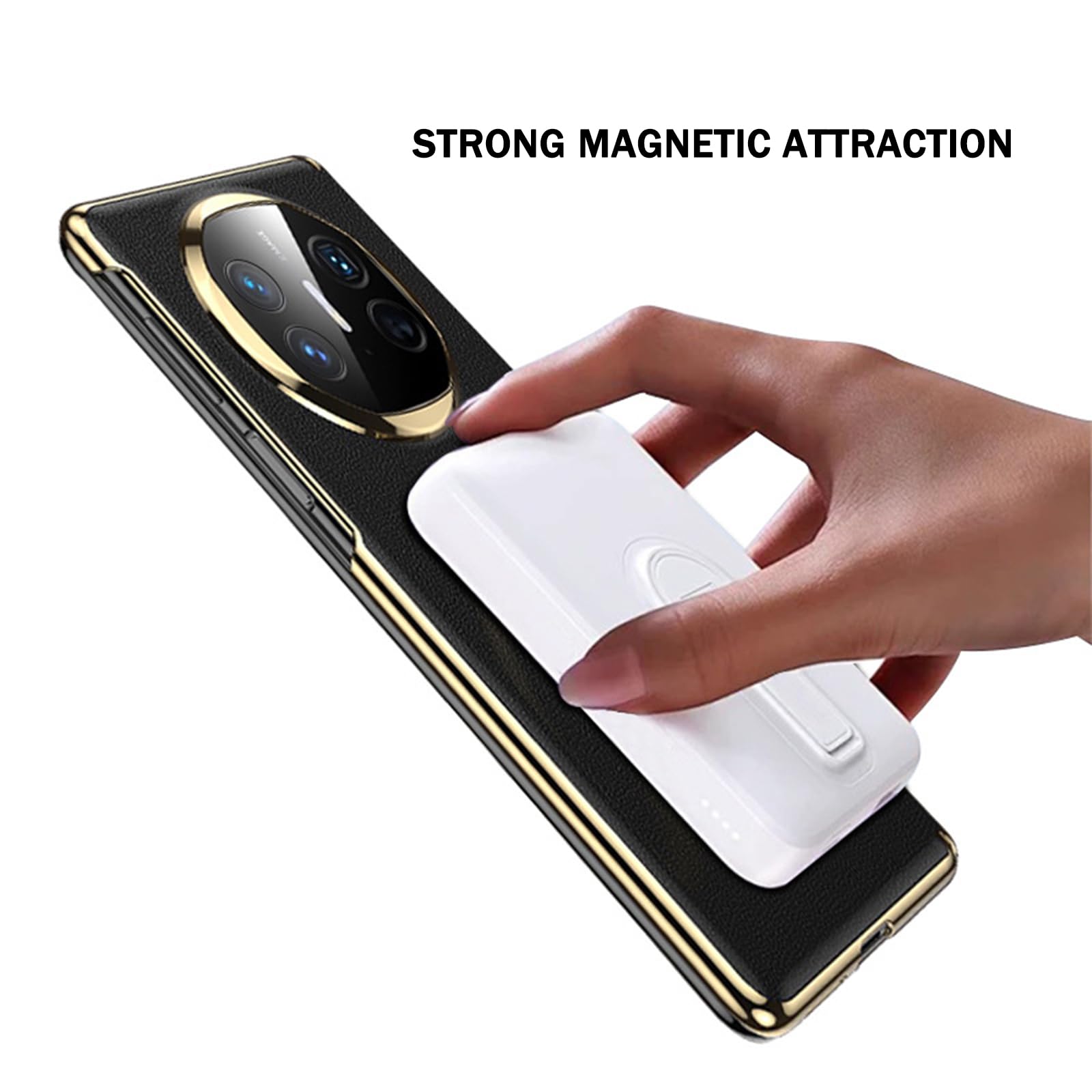 Hülle Magnetisches Für Huawei Mate X6, Echtes Lederhülle Flip View Fenster Schutzhülle Luxury Rundumschutz Stossfest Galvanisierte Handyhülle,Grün,Mate X6