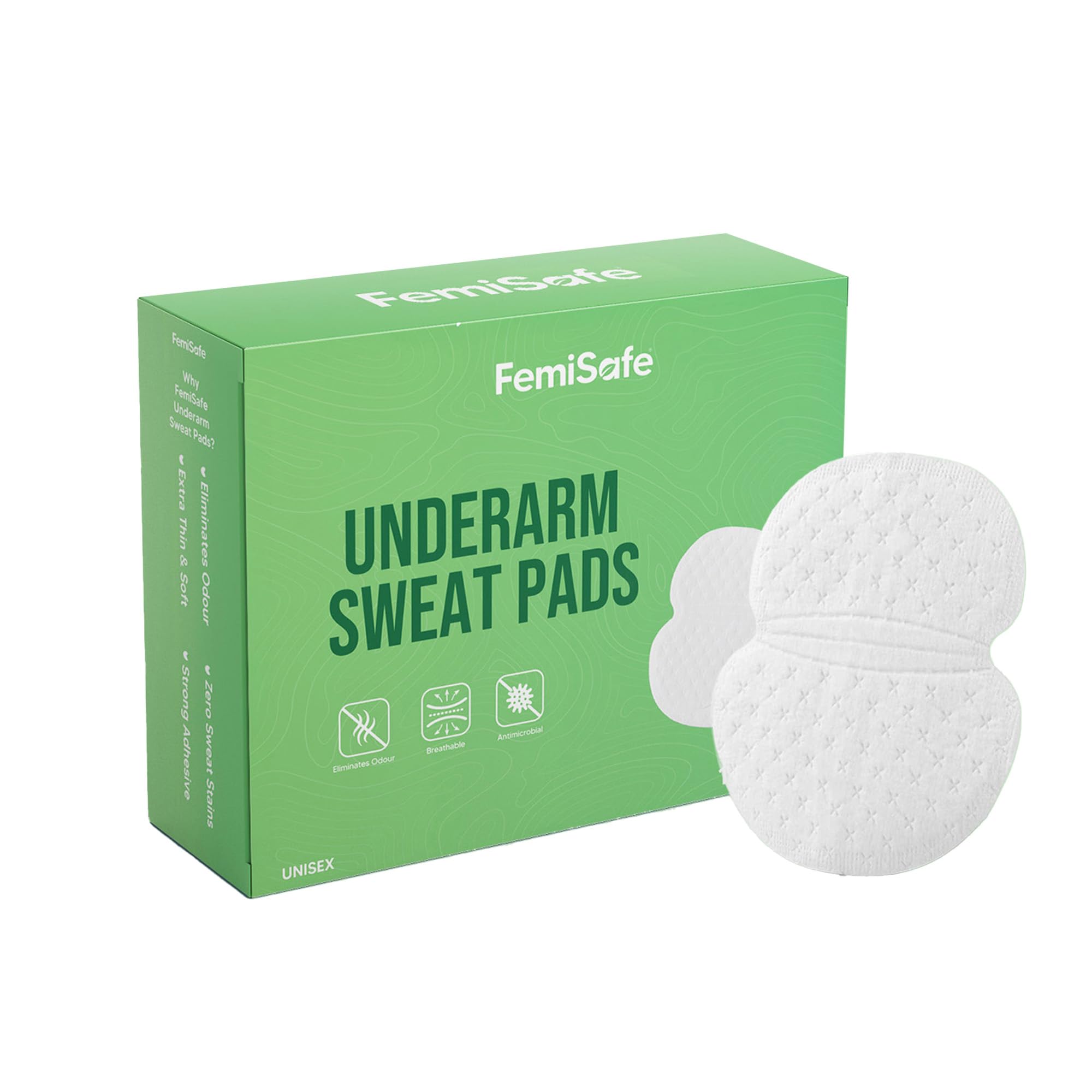 FemiSafe Ultra-Absorbent Underarm Sweat Pads – Discreet & Odor-Free Protection for All-Day Comfort (Pack of 14- Pair of 7)