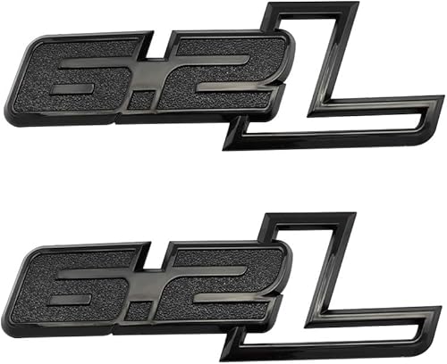 Miniatura 1 de 2 emblemas de motor 3D 6.2L insignia de la puerta del tronco parachoques auto etiqueta engomada para 19-21 Chevrolet Silverado 6.2L emblema negro