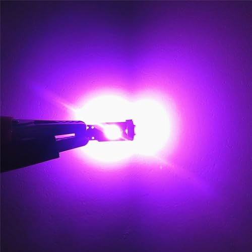 Miniatura 5 de WLJH - Paquete de 6 bombillas LED T5 17 37 74 2721, para tablero de instrumentos, panel de instrumentos, con enchufe de bloqueo giratorio, rosa