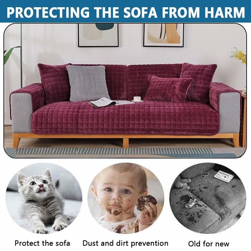 Samt Sofabezug Für Ecksofa & Mehr – Rutschfester Bezug In 70x150 Cm, Schutz Vor Haaren & Flecken