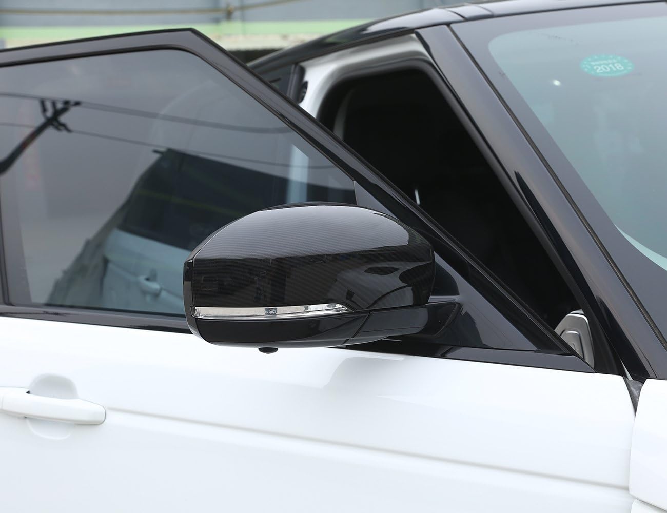METYOUCAR ABS Carbon Fiber Style Side Rearview Mirror Cover Trim for Range Rover Sport 2014-2017,Discovery 4 2010-2016