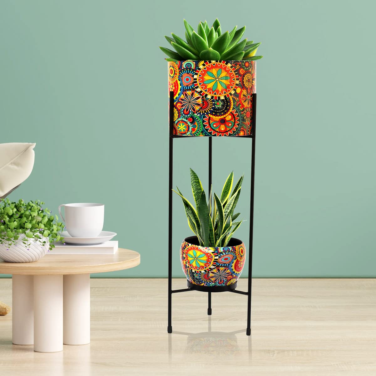 See full amazon price history chart for Urban Plant Metal Planters Pot for Indoor Plants with Double Decker Stand (2 Pots+1 Stand)-60 cm High & 20 cm Wide (Rangoli) Urban Plant Metal Planters Pot for Indoor Plants with Double Decker Stand (2 Pots+1 Stand)-60 cm High & 20 cm Wide (Rangoli) (B09751X26D) Amazon Price History, Amazon Price Tracker