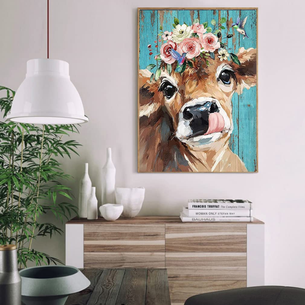 BEAYIOU Pittura Con I Numeri: Mucca Delle Highland - Kit Per Adulti E Principianti Su Tela 30,5x40,6 Cm - 3