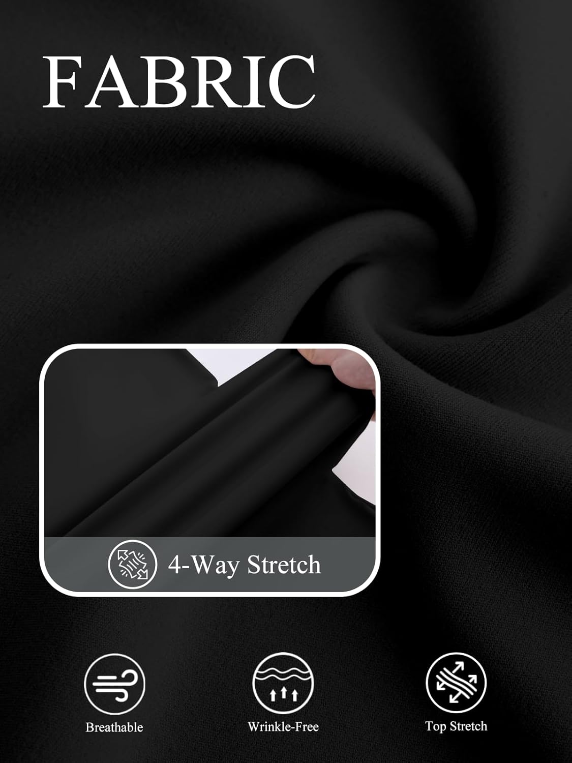 Women's Straight Wide Leg Dress Pants Stretchy Work Pants Business Casual Slacks with Pockets - Image 5