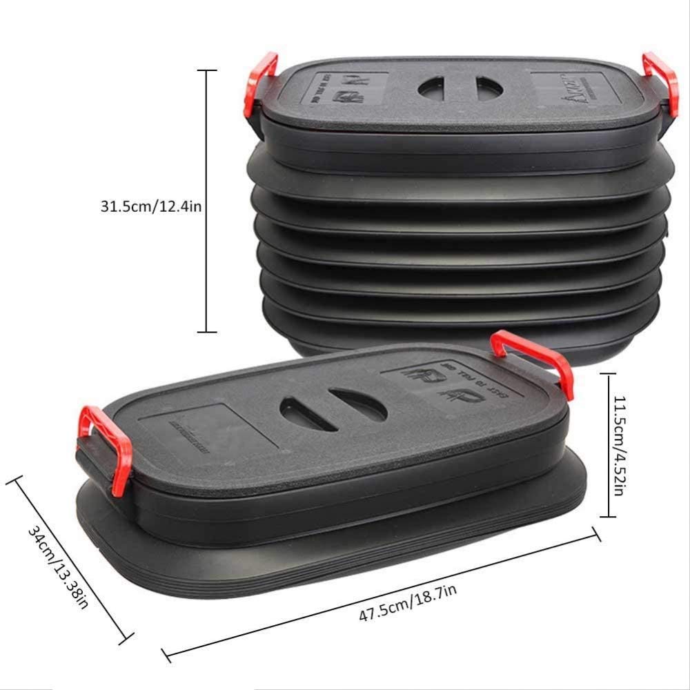Grande Secchio Pieghevole, Secchio di Immagazzinaggio Retrattile da 37 Litri con Coperchi Tronco di Automobile Portatile Pattumiera Organizzatore per Uso Domestico