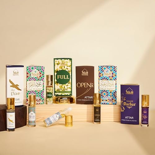Miniatura 7 de Dukhni Conjunto de aceites de perfume árabe mixtos de Attar para hombres y mujeres  6 aromas surtidos x 0.2 fl oz  Fragancias de aceite de oud árabe