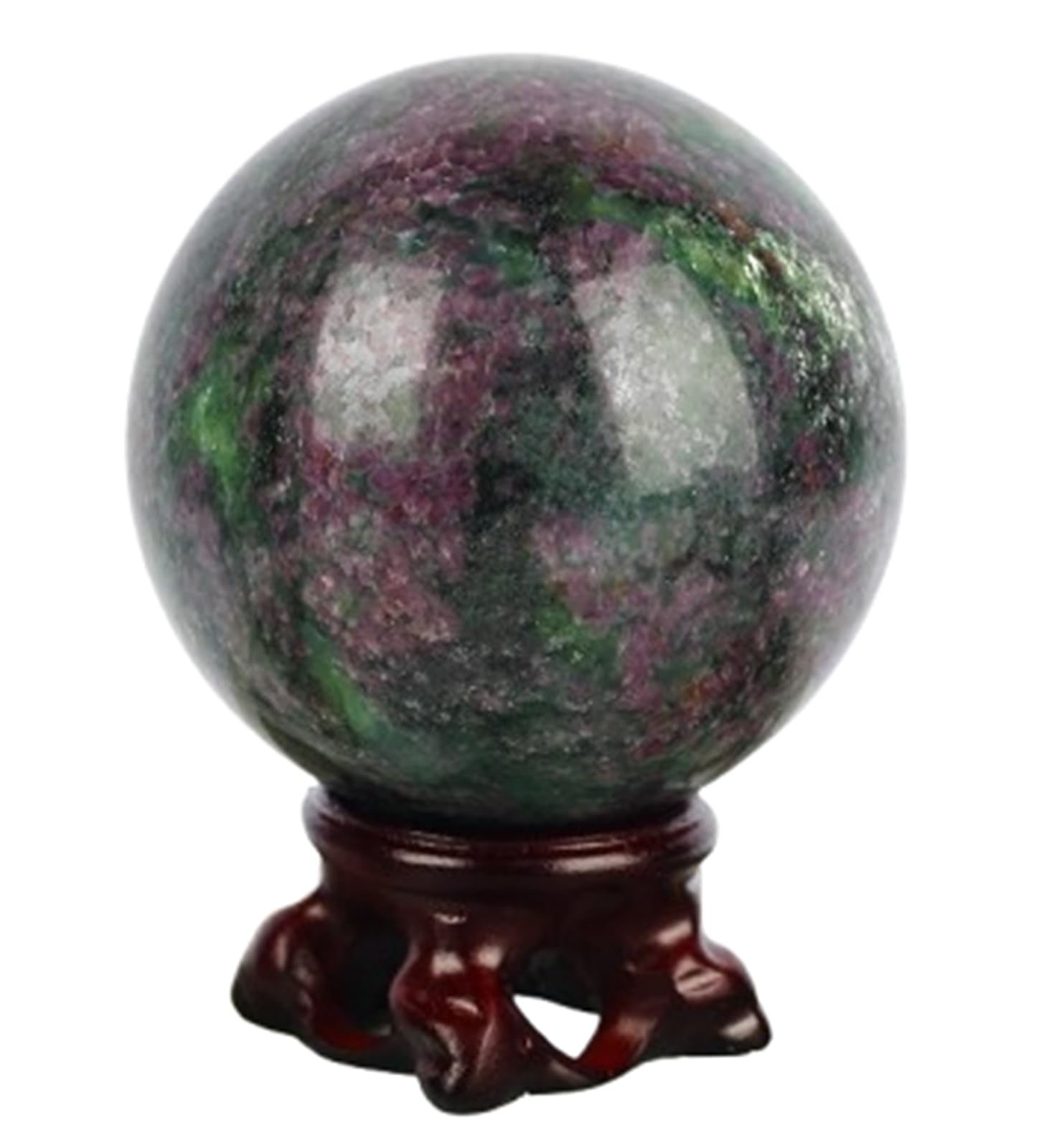 FOPURE Stone Garden Crystal Ball Quartz Red Green Sphere Collection Polished Hand Carved for Divination Art Decor,50~60mm