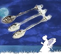 Vista 2 de Cuchara de hadas de cristal mágico de oro individual