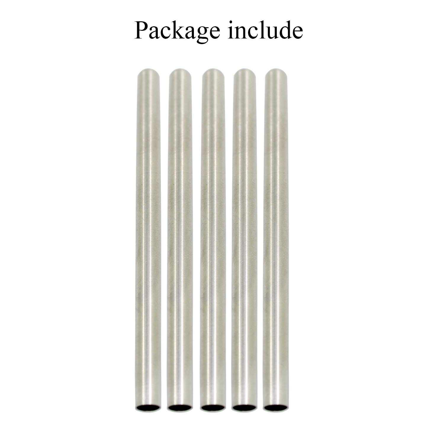 Produktbild von Otomatico 5x Edelstahl-Tauchhülse – Innen-Ø 7 Mm, Länge 50 Mm, Für Thermometer, Toleranz ±0,2 Mm
