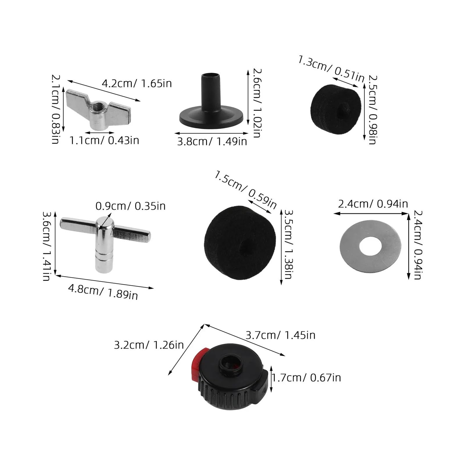 Percussion-Hardware-Paket Beckenfilz-Kit