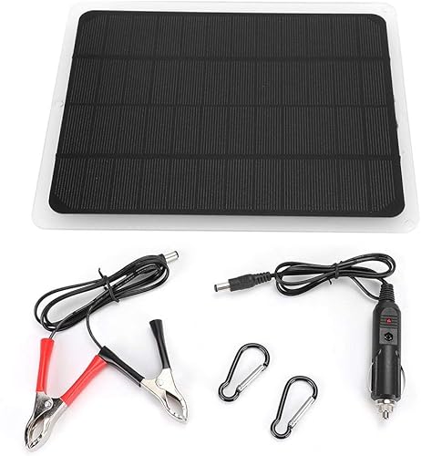 Cargador de panel solar, panel de energía solar monocristalino portátil de 12 V 10 W, cargador USB para luz de teléfono de automóvil, tableta de