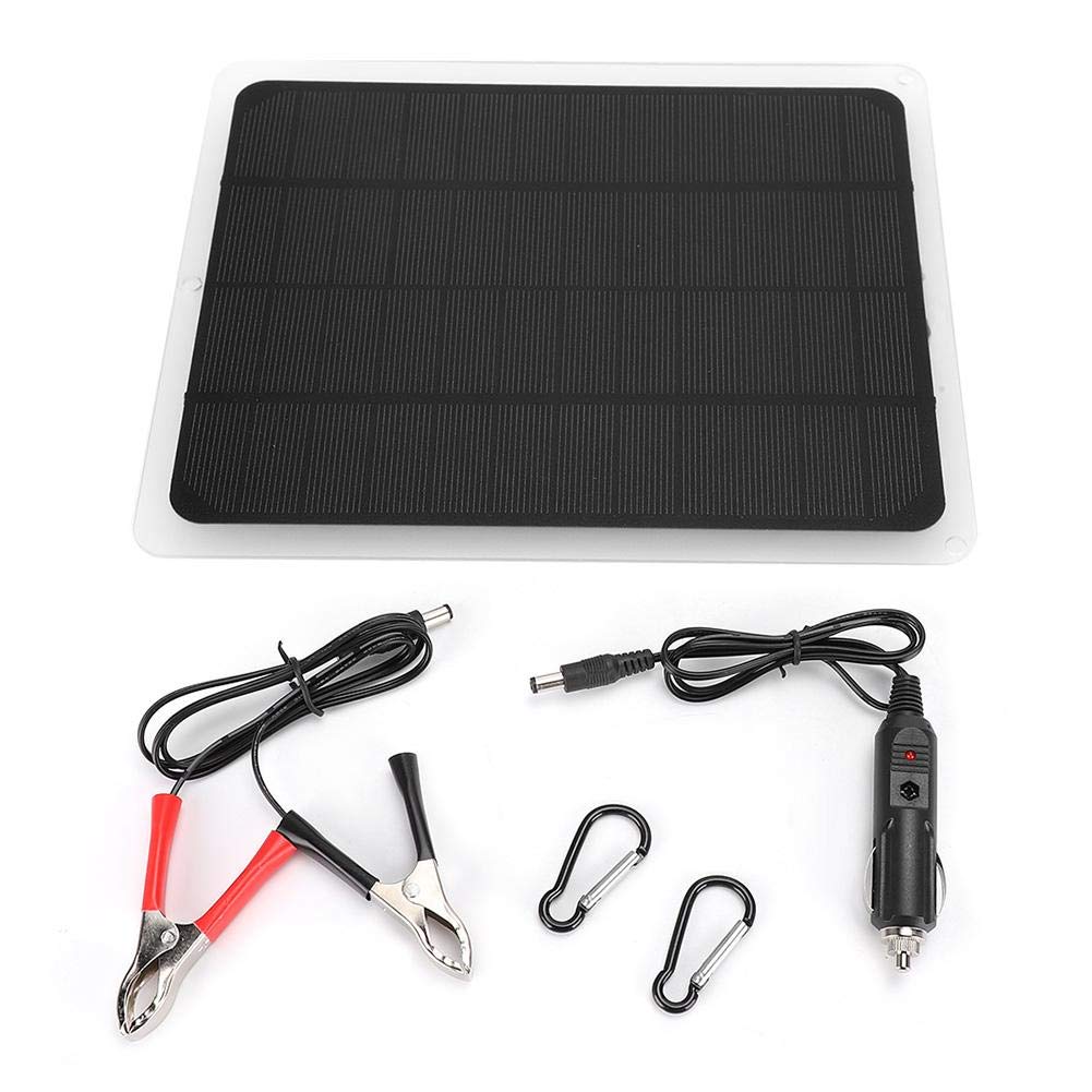 Solar Panel Charger, 12V 10W Portable Monocrystalline Solar Power Panel, USB Charger for Car Phone Light，Cell Phone Tablet， Camera Electronic Device and More-image-18