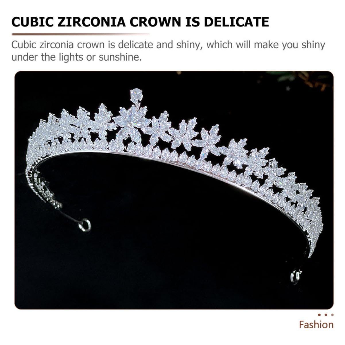 Mikinona Tiara De Para Novia Incrustaciones De Circonita Cúbica Tocado De Boda Para Mujer Para Ceremonia De Despedida De Soltera