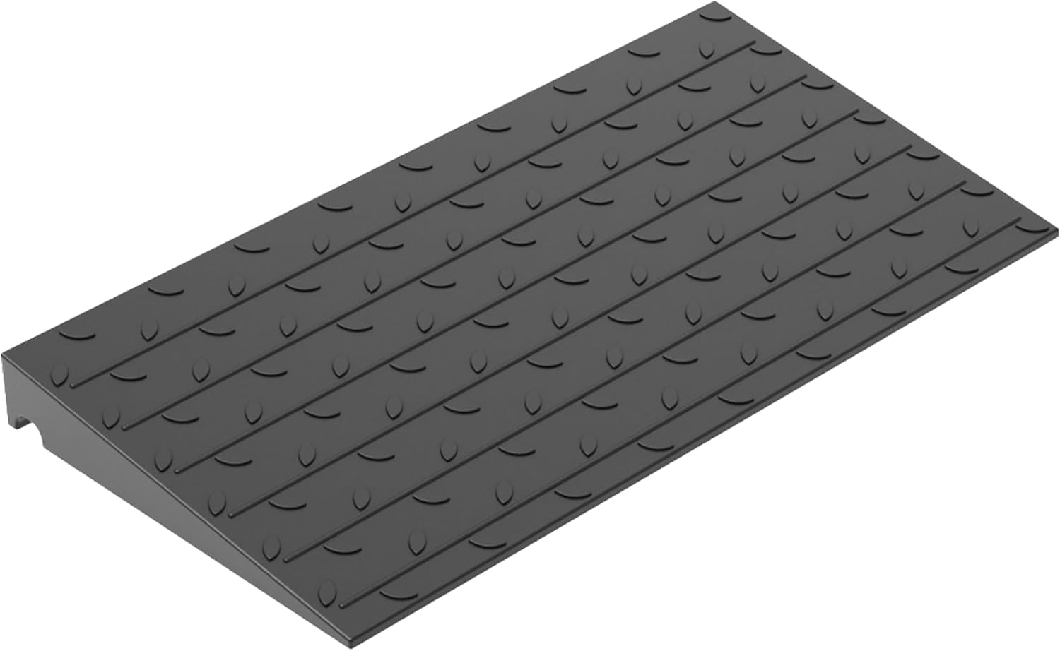 OrangeStar Heavy Duty Rubber Threshold Ramp – 2.5" Rise Wheelchair & Scooter Ramp with Cord Channel, Non-Slip Angled Entry for Doorways, Steps & Garages, 2200 LBS Capacity (Black, 36" Length)