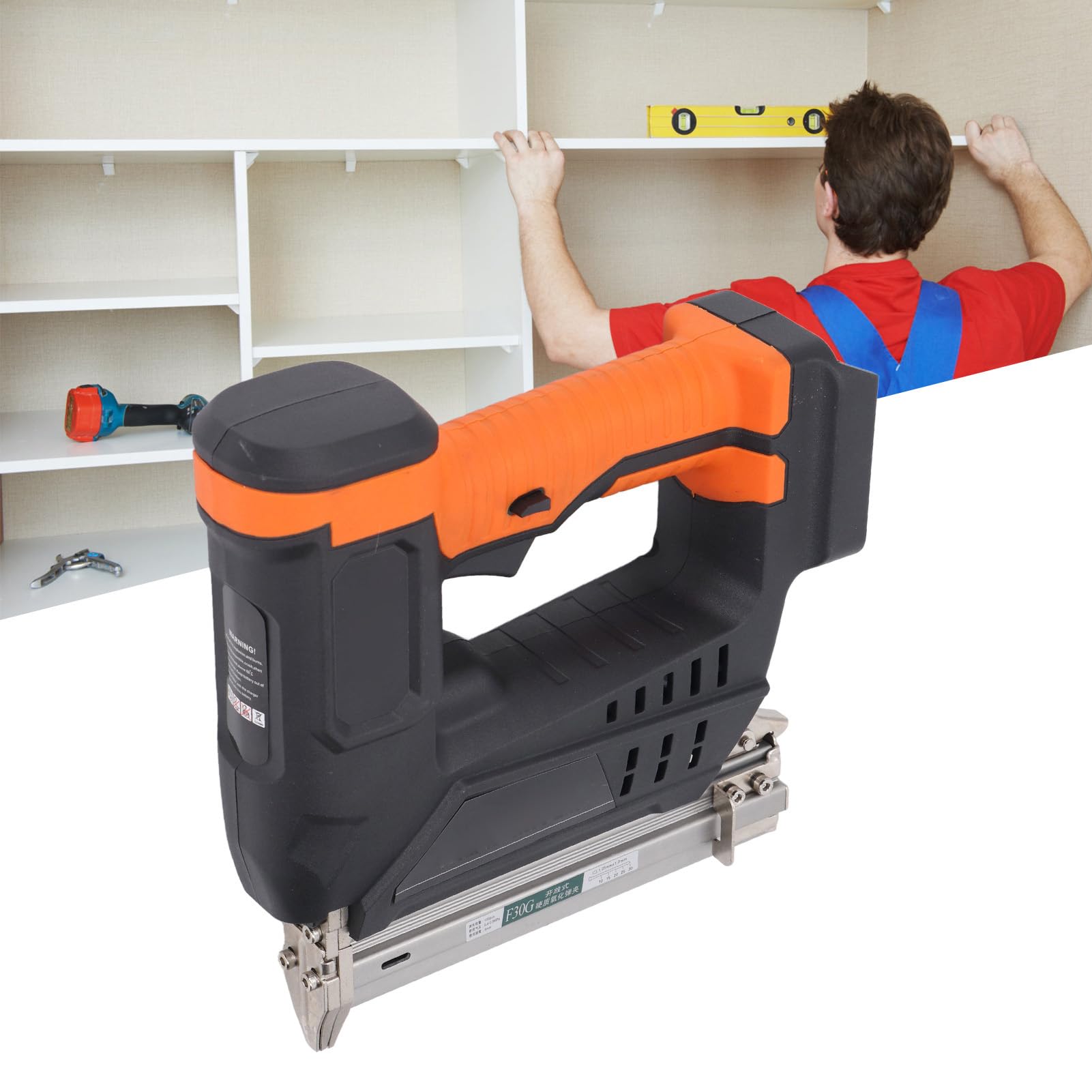 Chiodatrice Brad Senza Fili, Pistola Sparachiodi Alimentata a Batteria per Batteria BL1850, Cucitrice Elettrica Dal Design Ergonomico per Chiodi Dritti 10 a 30 Mm