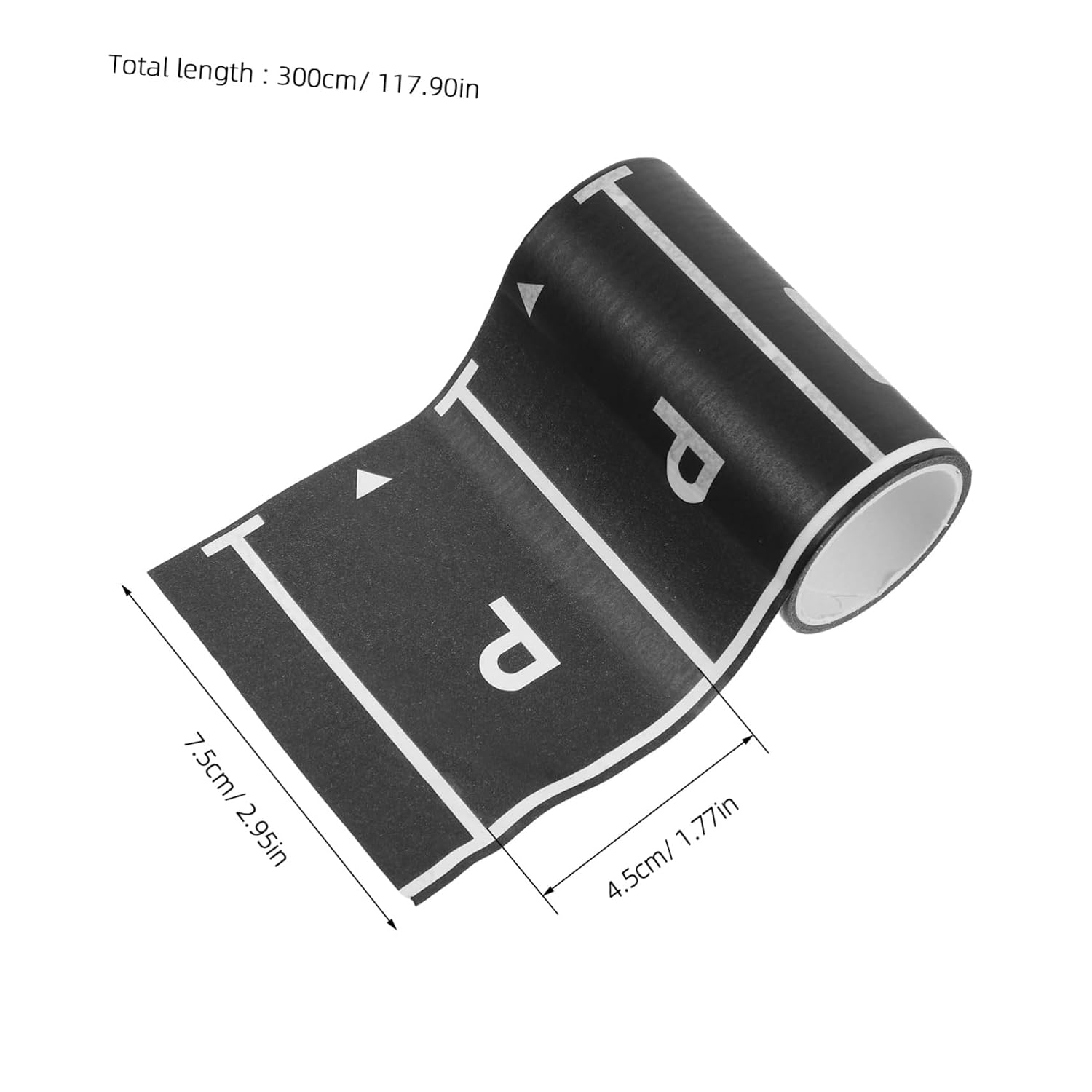 Veemoon 1roll Miniature Parking Lot Tape Safe Design for Boys and Girls Realistic Traffic Signs Road Markings for Creative Play and Car Scenes image 2