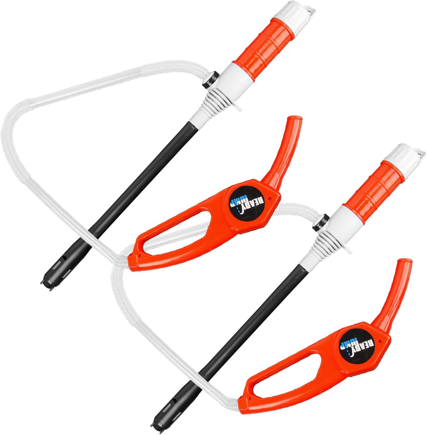 TERA PUMP 2 PCS Battery Powered Fuel Transfer Pump with Ergonomic Handle Nozzle - Fuel Siphon Pump for Gasoline, Diesel, and Non-Potable Water 1.8 GPM TRHD05