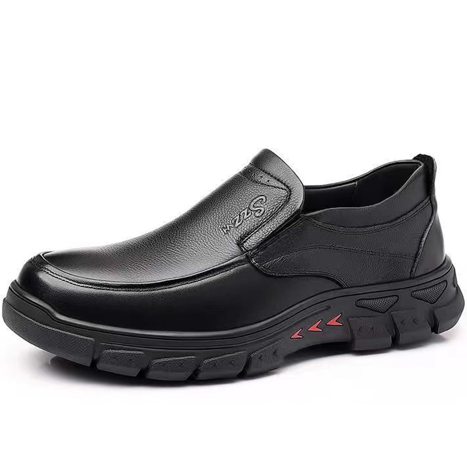 Chaoyang Men's Comfortable Leather Slip-On Loafers | Non-Slip Casual Walking Shoes for Office & Driving | Luxury Soft Bu