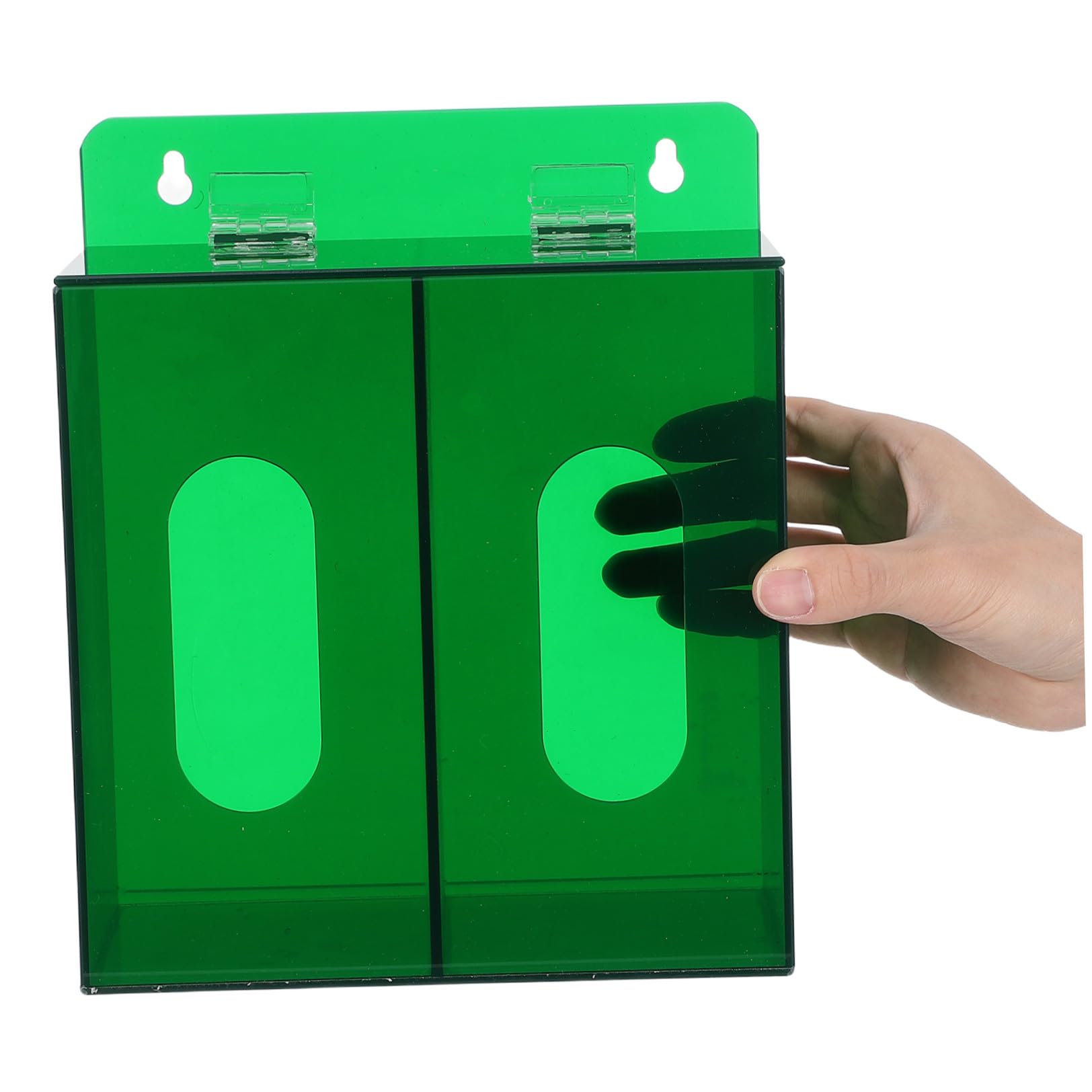 Porta Mascherine in Acrilico con Supporto a Muro Contenitore Compatto per Maschere e Guanti per Ambienti di Laboratorio e Uso Industriale