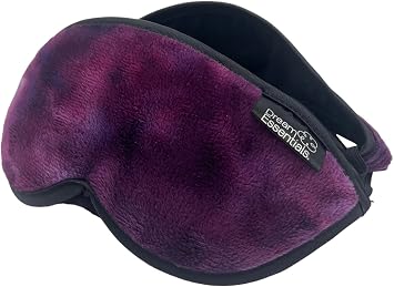 Dream Essentials Utopia Luxury Plush Sleep Mask, Handmade in the USA, Breathable Cotton, Adjustable Wide Headband, Men and Women, Nose Bridge for Light Block, Travel, Yoga, Meditation Tie Dye Purple