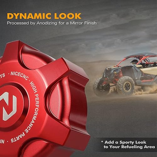 Miniatura 5 de NICECNC Tapa del depósito de combustible de gasolina compatible con Can Am X3 Maverick Max R 2017 2018 2019 2020 2021 2022, Defender HD10, Defender