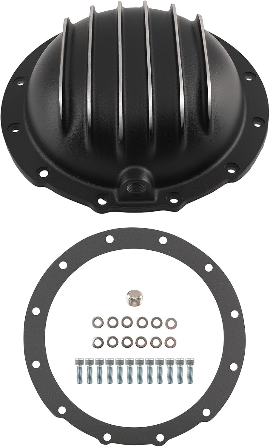 maXpeedingrods Rear Differential Cover with Gasket Compatible with Jeep AMC Model 20, SPC4906BKKIT, 4906BKKIT