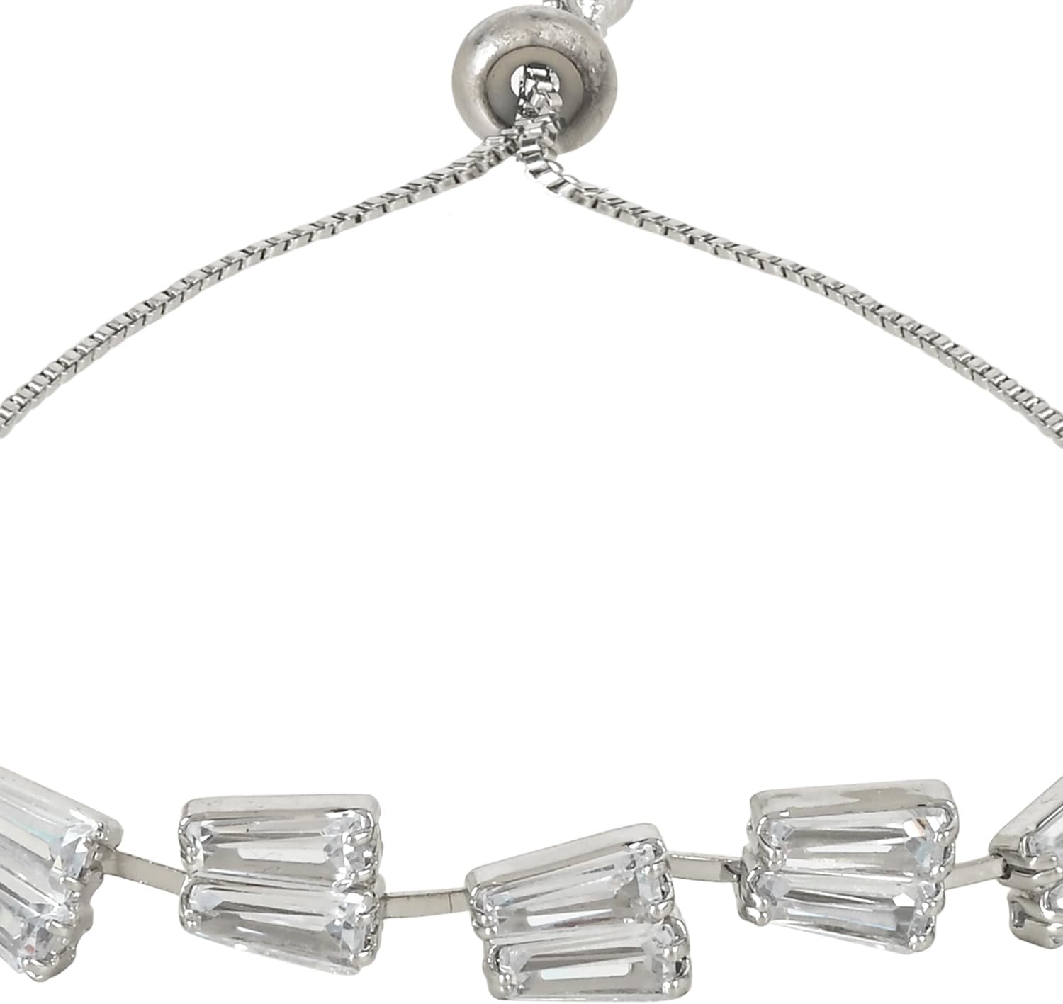I Jewels Cubic Zirconia Classic Adjustable Tennis Charm Bracelets - Image 3