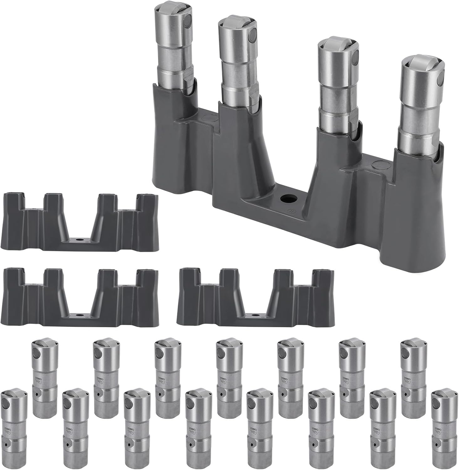 16 PCS LS7 Lifters Set 12499225 Hydraulic Valve Lifter w/ 4 Guides Trays For LS1 LS2 LS3 LS6 LS7 LS9 LSX,For Cadillac Escalade,For Chevy Camaro Corvette Silverado Tahoe,4.8 5.3 5.7 6.0 6.2