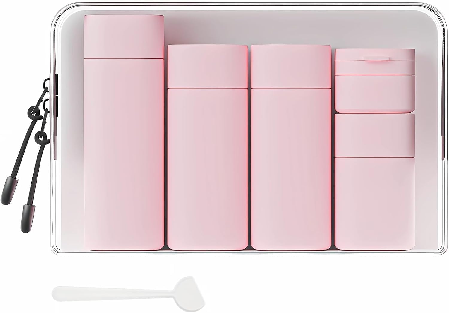 Travel Bottles for Toiletries, 5 Pack Travel Size Containers, TSA Approved Leak Proof Refillable Portable Travel Toiletry Bottles Set with Clear Toiletry Bag for Shampoo Conditioner, Lotion