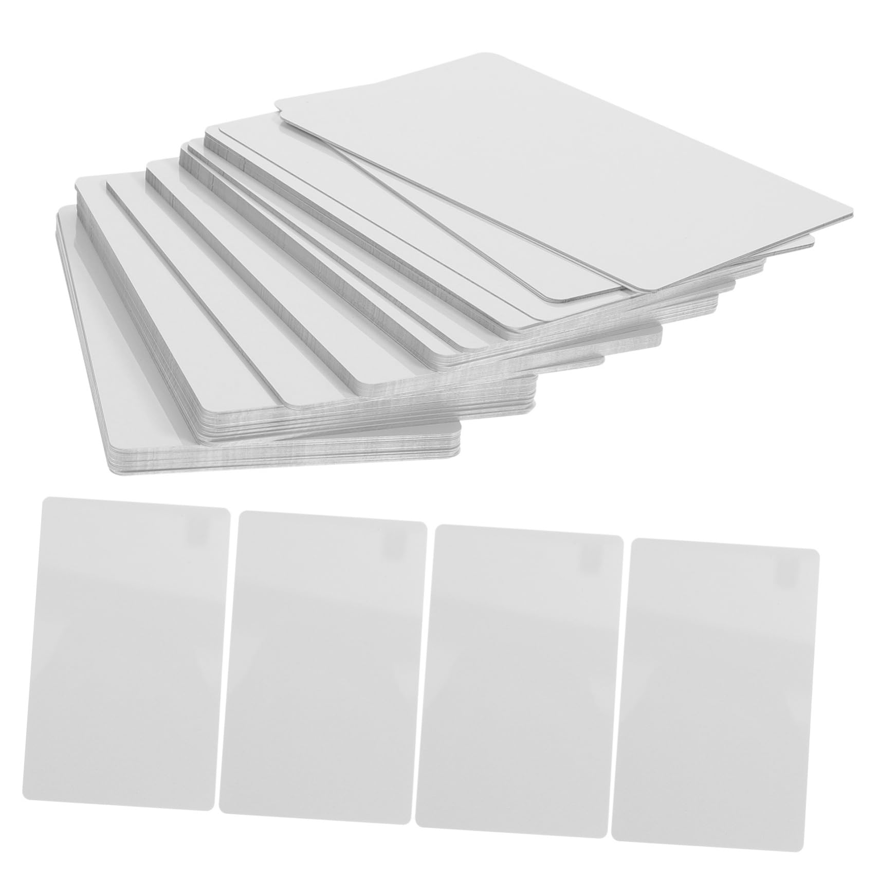 1500stücke Blanko Visitenkarten Dickem Metall Sublimierbare -karten Für Individuelles Design Und Uv-druck Perlweiß