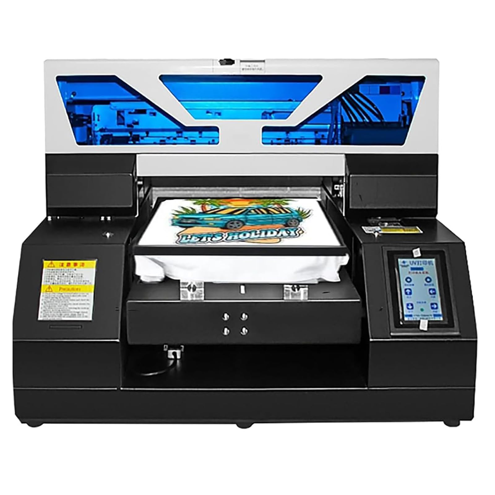 A3 L1800 UV DTG Printer T-Shirt Machine with Vacuum Platform & Bottle Holder, 2880 * 1440dpi UV Flatbed Printer for Glass Cups Phone Case Fabrics Acrylic Metal Leather Golf Balls Bottles (A3)