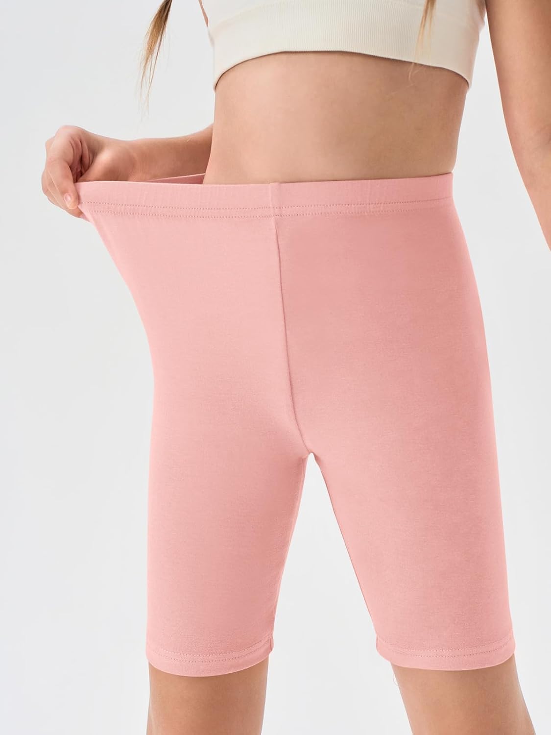 Haloumoning Girls Bike Shorts Kids Athletic Volleyball Shorts Comfy Under Dress Dance Short Leggings 5-14 Years - Image 2