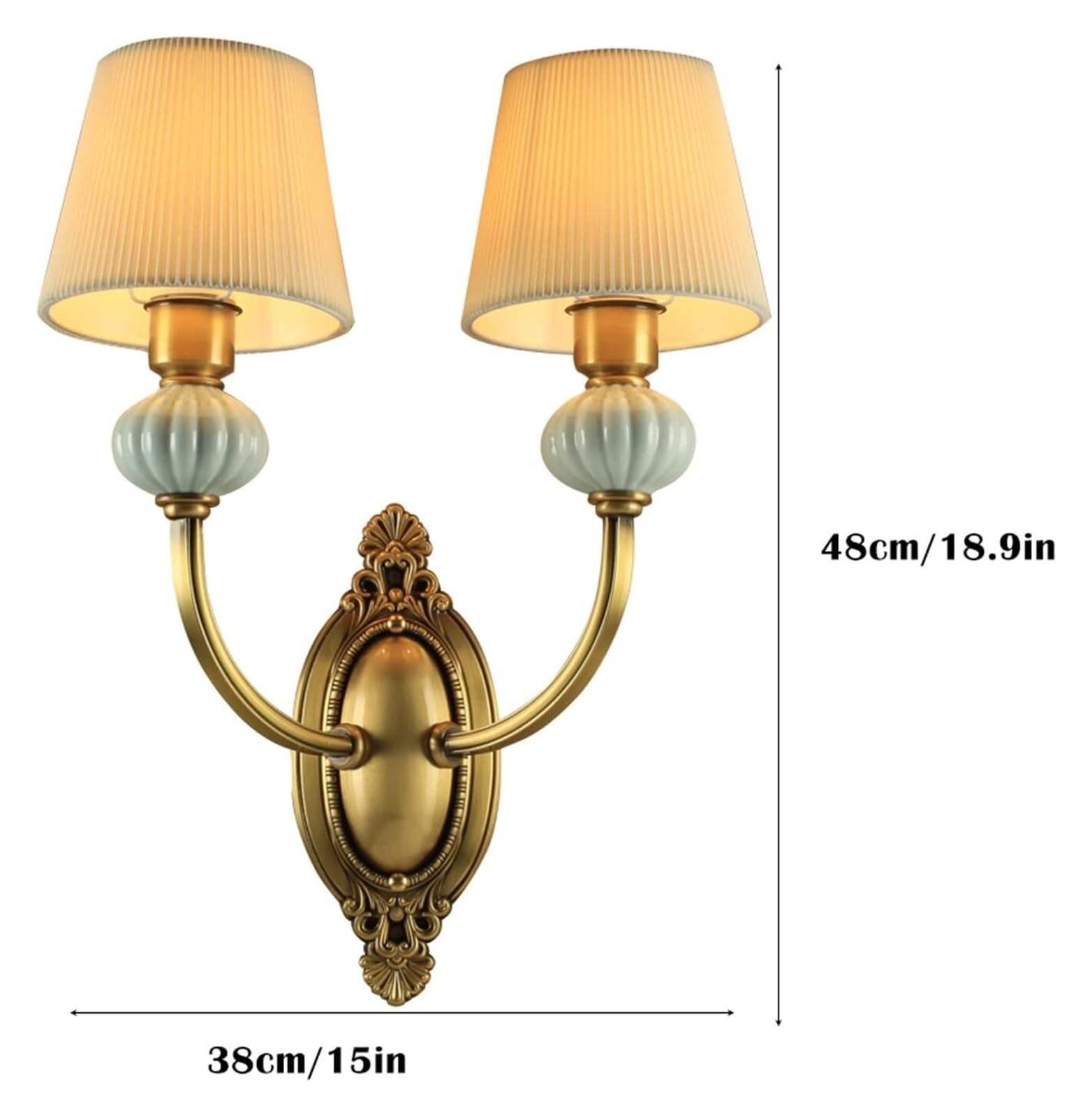 Szklany klosz do lampy ściennej do wnętrz, zwięzły, miedziany kinkiet, oświetlenie dekoracyjne, kompatybilne z lampą do domu, ganku, tarasu, garażu, nowoczesne