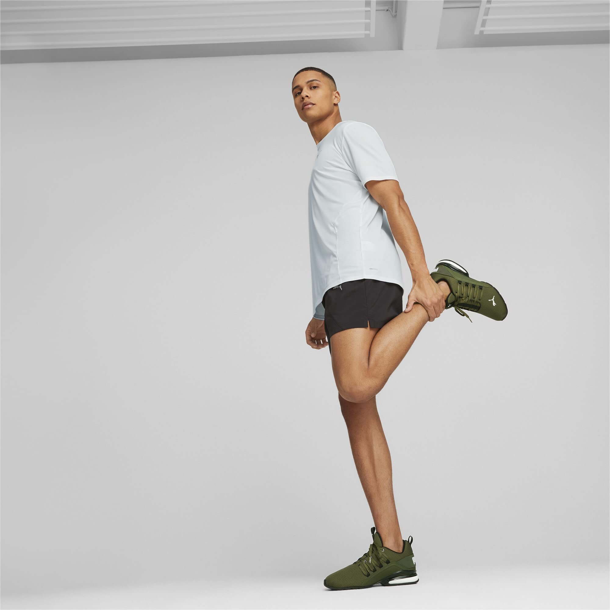 PUMA Zapatillas de Running Hombre Axelion Refresh 42.5, Green Moss Black Feather Gray