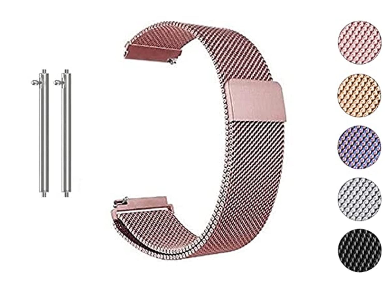 PEFKO PSS70 20MM Milanese Magnet Watch Strap Compatible with Amazfit GTS 2 Mini , Amazfit Bip/ Bip U/ Pro/ Lite, Bip S , Amazfit GTS/ 2/ 2e/ GTR , Samsung Galaxy Watch 4/ Watch 5【 👉 Only Metal Watch Strap ⌚ Watch NOT Included 】-image-39