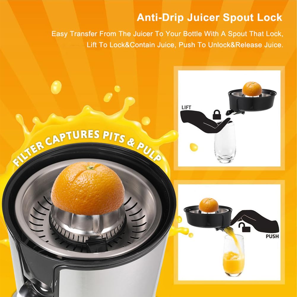 Exprimidor eléctrico de naranjas, separador de residuos de jugo portátil, exprimidor de frutas, mezclador de frutas para el hogar, exprimidor de jugo portátil multifuncional, para pomelos frescos