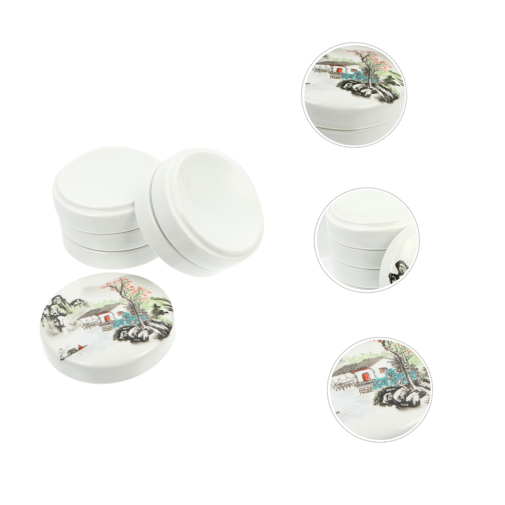 Sewroro Palette Céramique avec Couvercle Ensemble De Plateaux Élégants pour Bijoux Peinture Aquarelle Et Organisation Accessoires